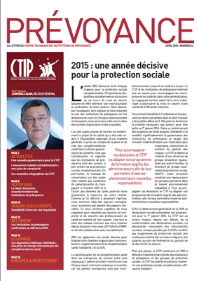 Prévoyance n° 62 – Avril 2015 Prévoyance n° 62 – Avril 2015