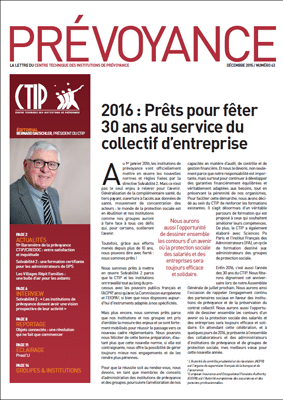 Prévoyance n° 63 – Décembre 2015 Prévoyance n° 63 – Décembre 2015