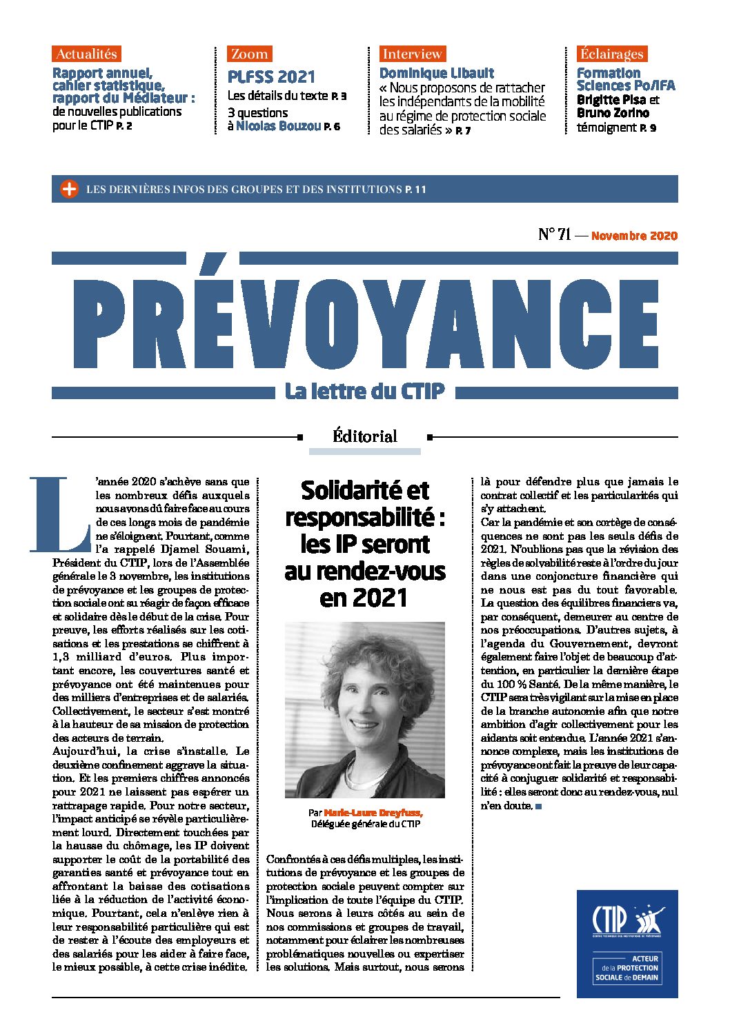 Prévoyance n°71 – Novembre 2020